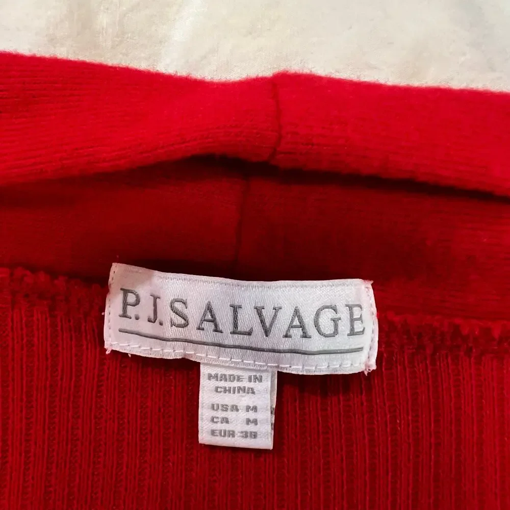 PJ Salvage Textured Essentials Robe Red size M